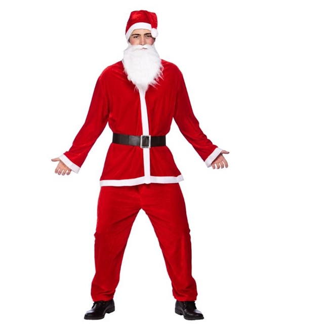 Santa Claus -de luxe-Kostüm 5-teilig