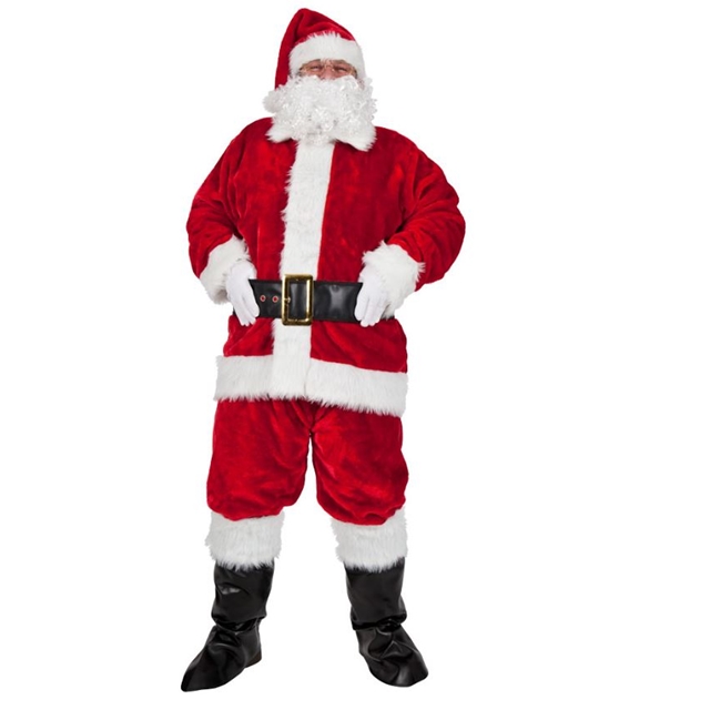 Santa Claus -de luxe-Kostüm 8-teilig