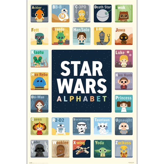 Star Wars - Alphabet ABC Poster