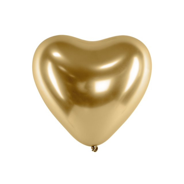 Glossy Herz gold 30cm Ballon
