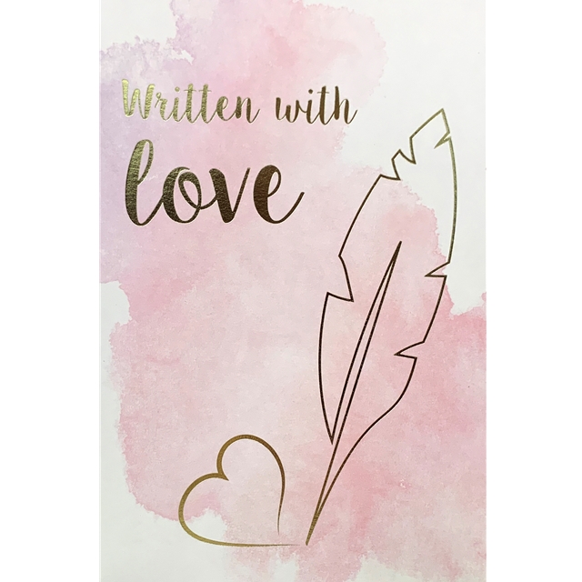 Written with love - Aquarelle Doppelkarte