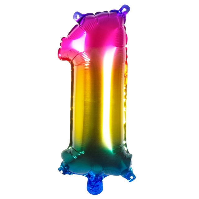 Ballon Nr. 1 Rainbow Folienballon