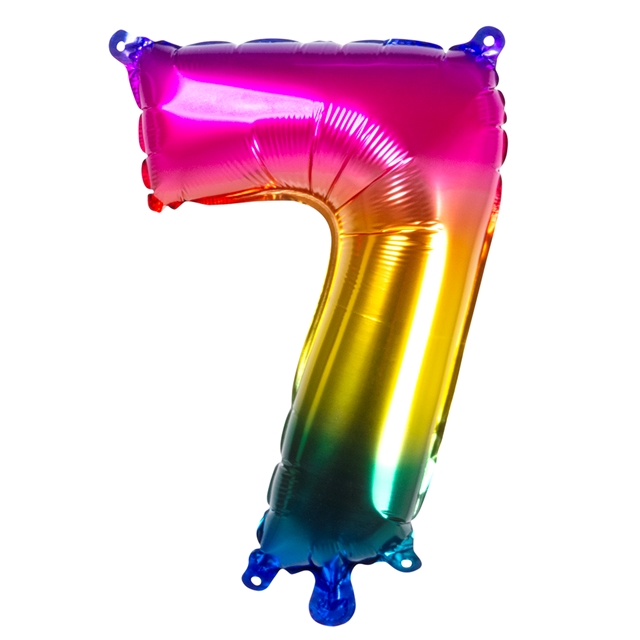 Ballon Nr. 7 Rainbow Folienballon