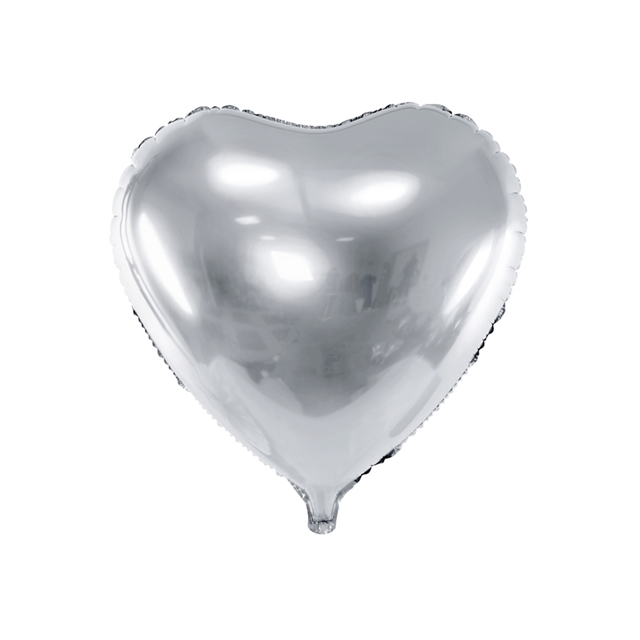 Folienballon Herz silber 45cm