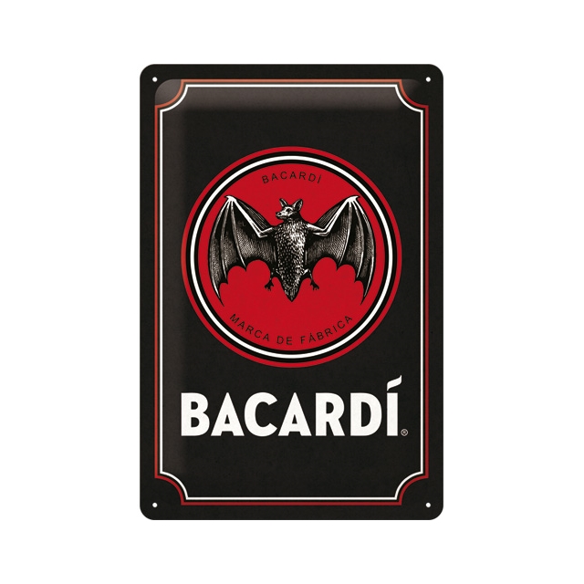 Bacardi - Logo Black 20x30cm Blechschild
