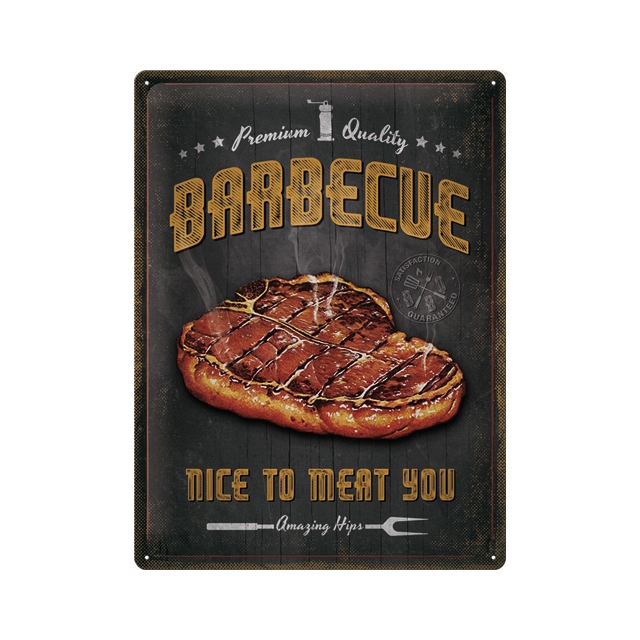 Barbecue Nice To Meat You 30x40cm Blechschild