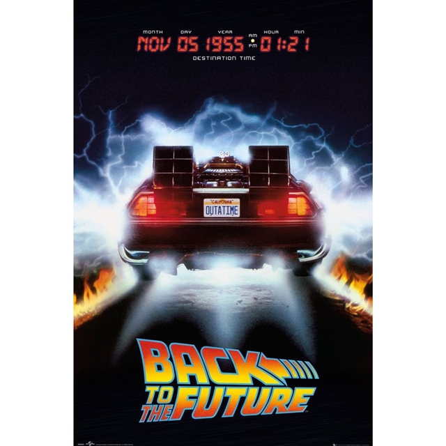 Back To The Future Delorean Poster