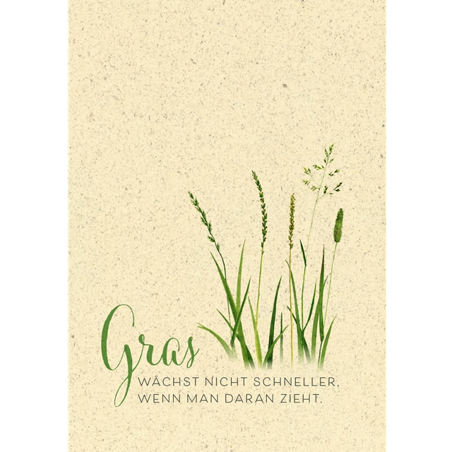 Gras wächst .. Graspapier-Doppelkarte