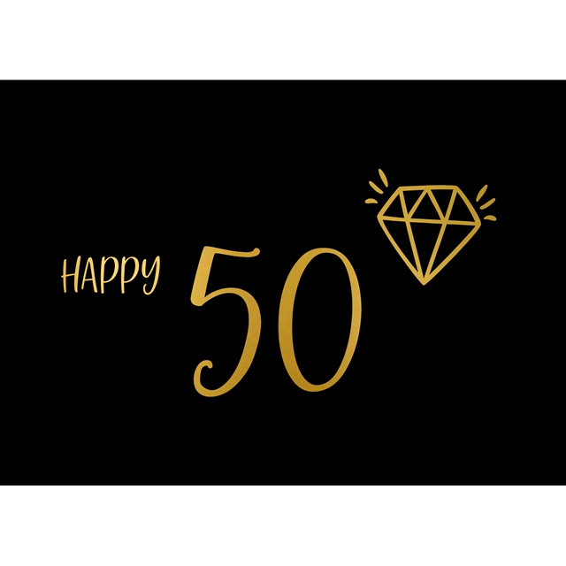 Happy 50   Goldstück-Karte