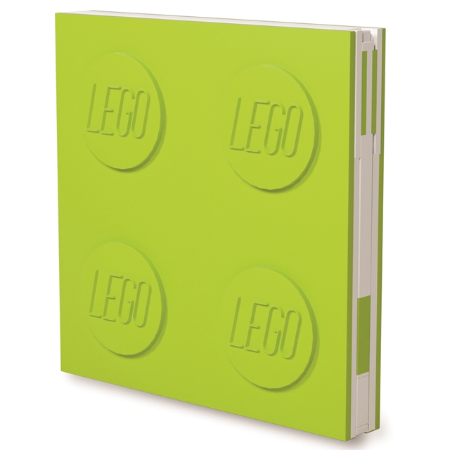LEGO- deluxe Notizb. + Gelstift lim'grün