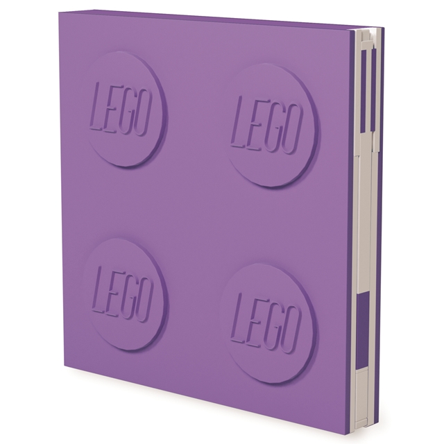 LEGO- deluxe Notizb. + Gelstift lavend.