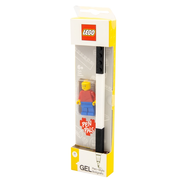 LEGO-Gelstift schwarz mit LEGO-Figur