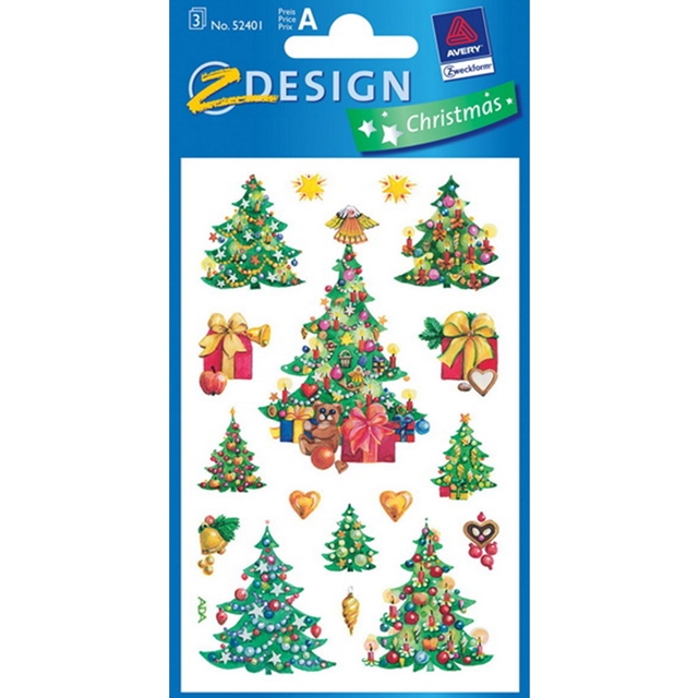 Weihnachtsbäume Papier Stickers