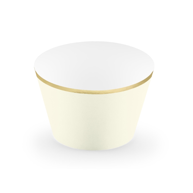 Cupcake cream/gold Förmchen
