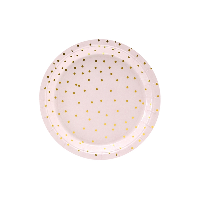 Polka Dots rosa/gold Teller
