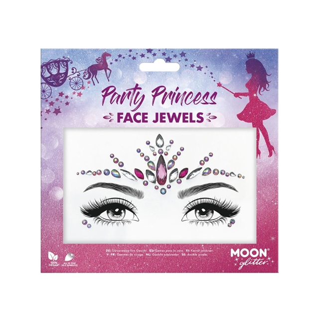 Moon Glitter Face Jewels, Party Princess