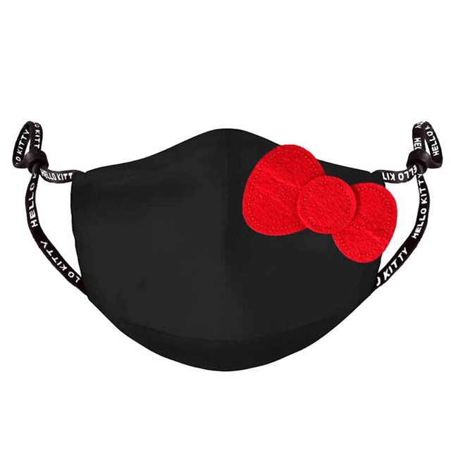 Stoff-Schutzmaske Hello Kitty black ADULT