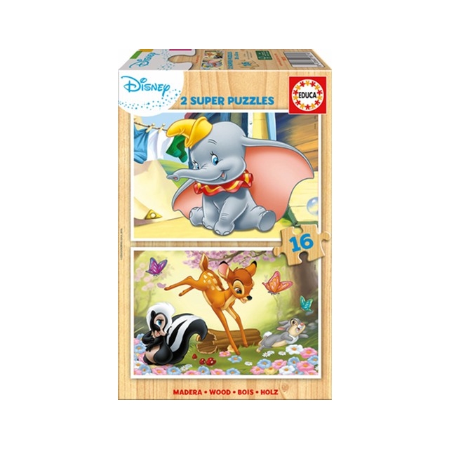 Holzpuzzle Disney Dumbo & Bambi 2er Set