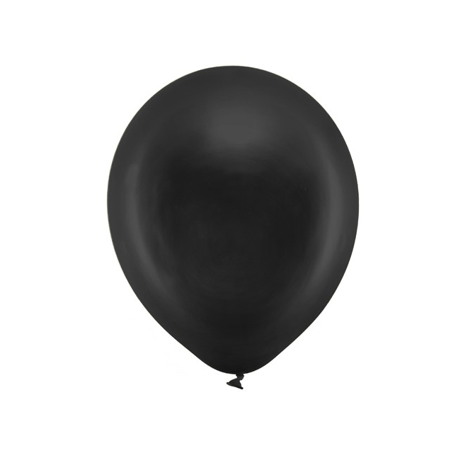 Ballon metallic schwarz 23cm
