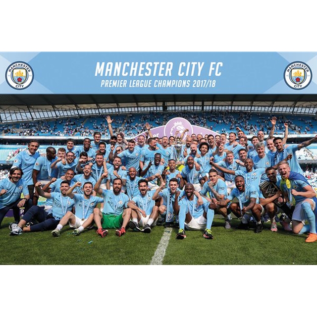 Manchester City - Champions 17/18 Poster