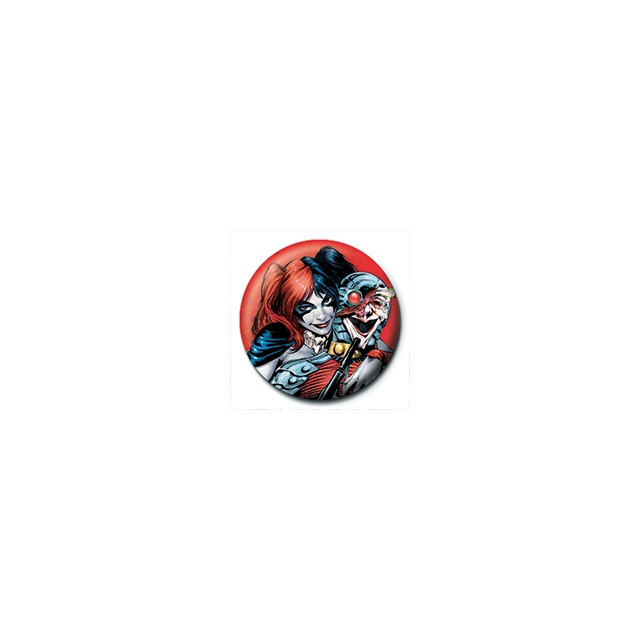 Harley Quinn Red Button 25 mm