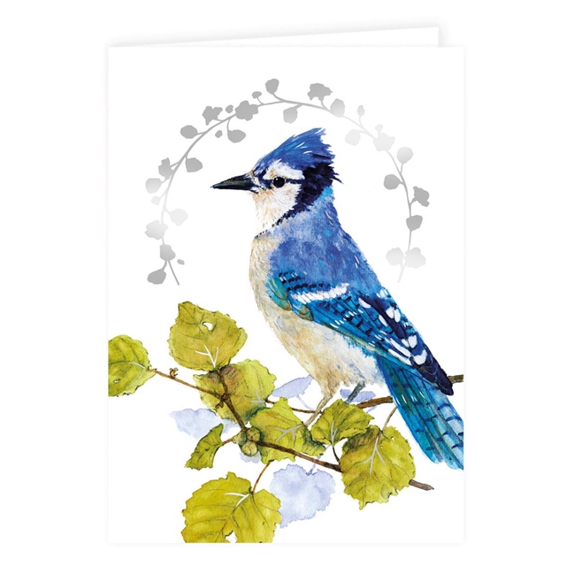 Blauer Vogel Doppelkarte