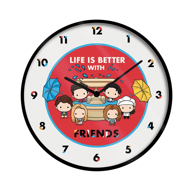 Friends (Life Is Better With Friends - Chibi) Wanduhr