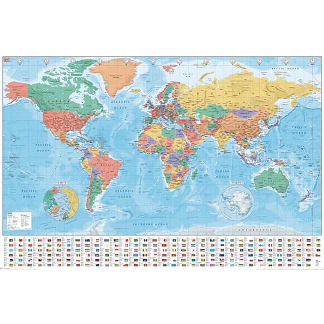 World Map (Modern 2020) Maxi-Poster
