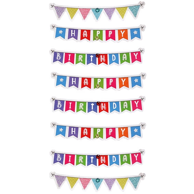 Wimpelkette Happy Birthday Sticker
