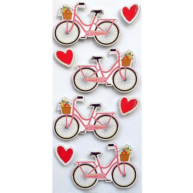 Fahrrad mit Herz Sticker