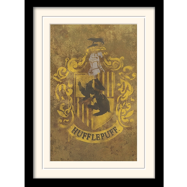 Harry Potter (Hufflepuff Crest) Print mit Rahmen