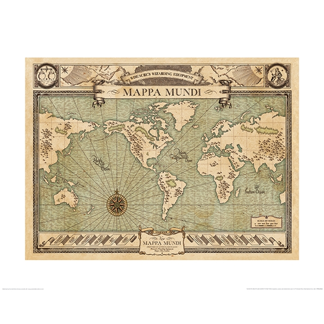 Fantastic Beasts (Mappa Mundi) Kunstdruck