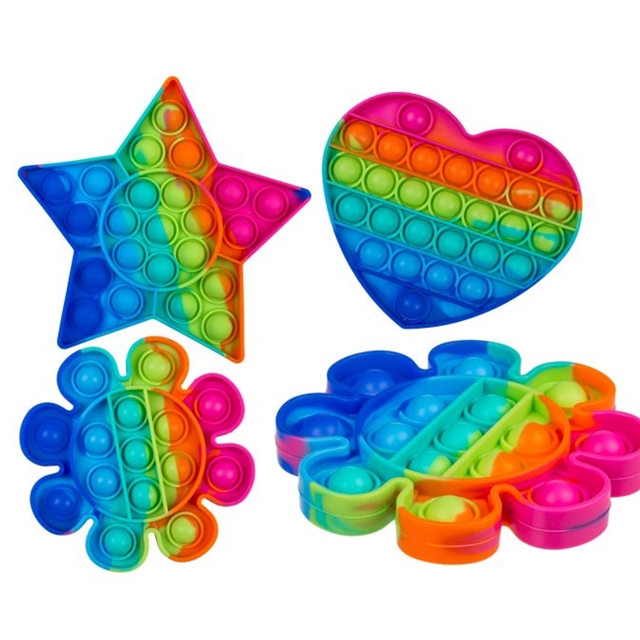 Fidget Push Pop Bubble Toy Multicolor Star