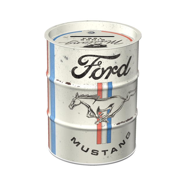 Ford Mustang - Horse & Stripes Oil Spardose Ölfass