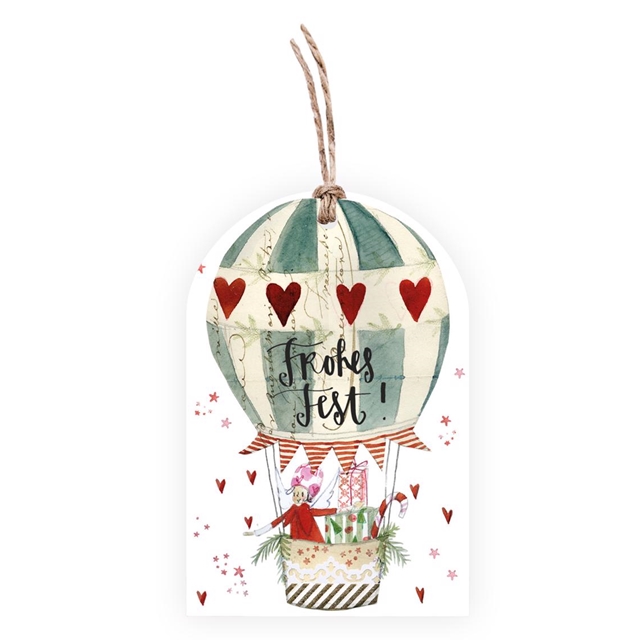 Weihnachtsballon Herz Geschenkanhänger