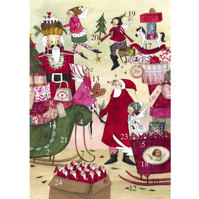 Adventskalender-Doppelkarte Weihnachtstreiben