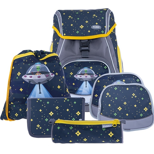 Flexy-Bag Alien 5tlg Schul-Set