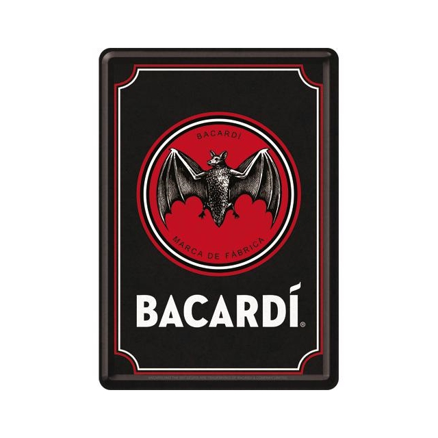 Bacardi - Logo Black Blechkarte