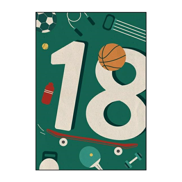 18 Geburtstag Sport Öko-Karte
