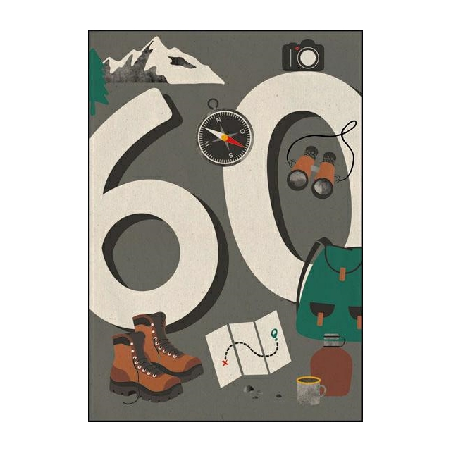 60 Geburtstag Wandern Öko-Karte