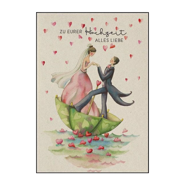Zur eurer Hochzeit alles Liebe Öko-Karte