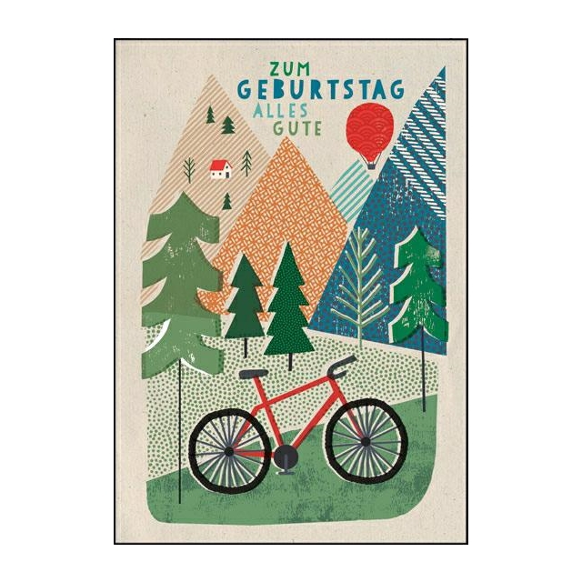 Zum Geburtstag Fahrrad Öko-Karte