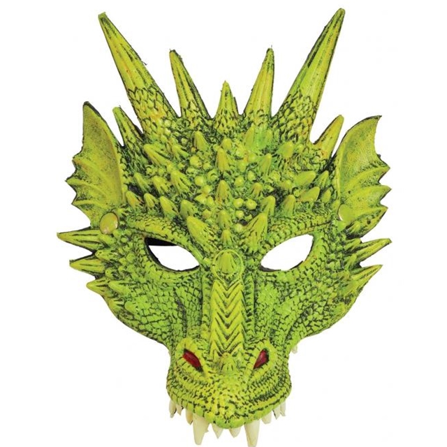 Drache grün Maske