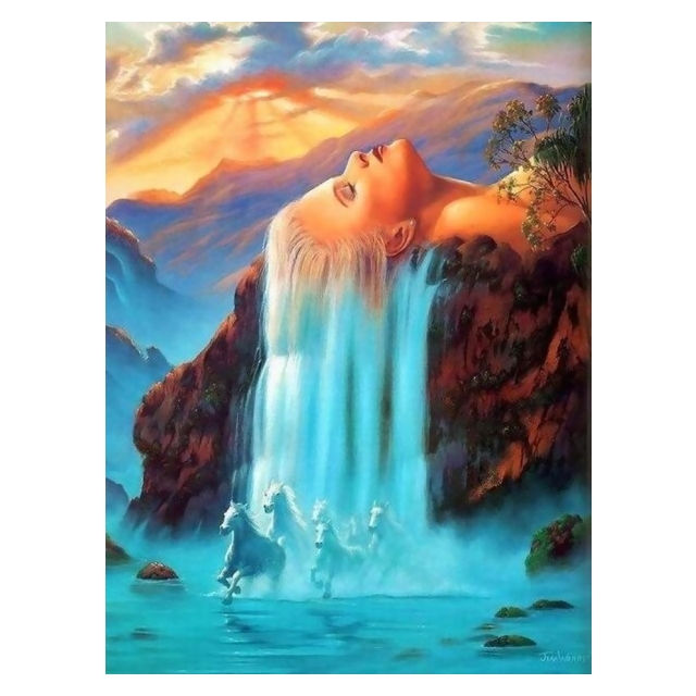 Diamond Painting (87) Waterfall  50 x 40cm