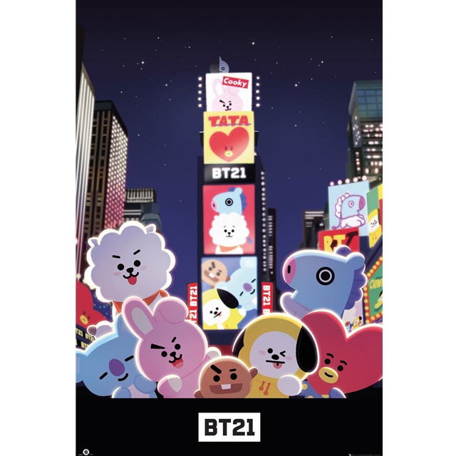 BT21 Times Square Poster