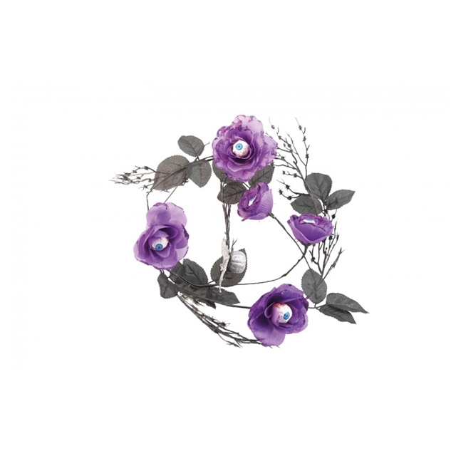 Rose violett Girlande mit Augen Dekoration