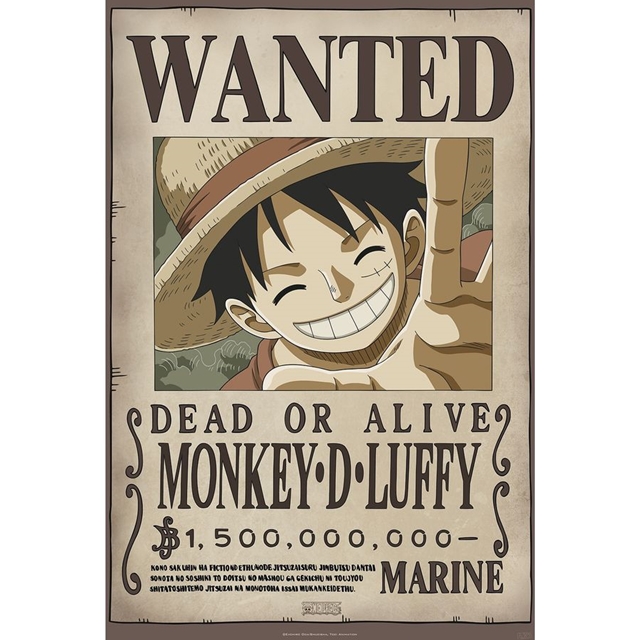 One Piece Poster Wanted Monkey D. Luffy 2