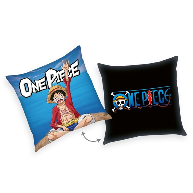 One Piece Kissen Ruffy & One Piece Logo