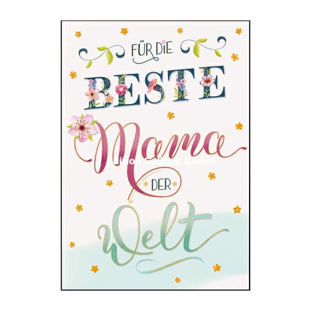 Für die Beste Mama der Welt Doppelkarte