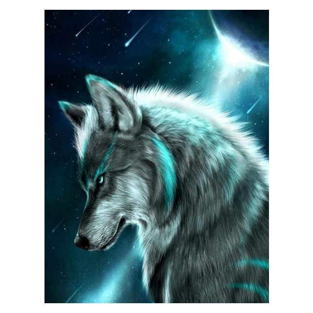 Diamond Painting  Wolf  40x30  cm